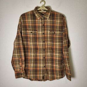 Timberland Long Sleeve Midweight Flannel Button Down size Large